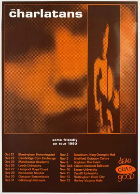 Zdjęcie produktu dla The Charlatans - "Some Friendly Tour" 1990 - Plakat - 64x90 cm