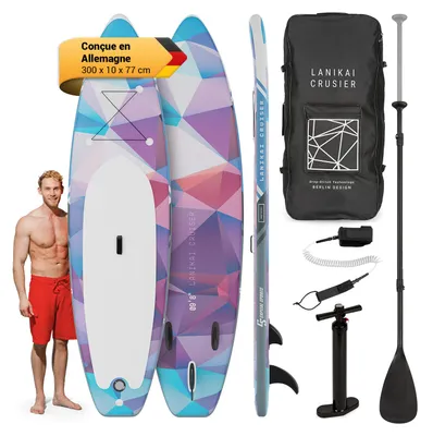 Image de Capital Sports Lanikai Cruiser 9.8, planche à pagaie gonflable, kit avec planche SUP, 305 × 77 × 10