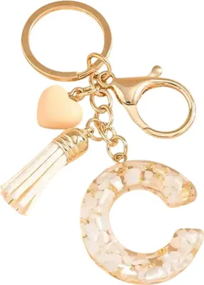 Obrázok produktu pre Kľúčenka Abeceda C/Biela - Elegantný Prívesok KP37799