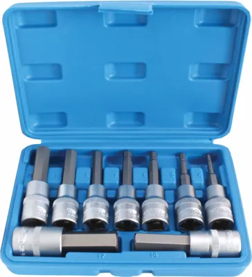 Immagine prodotto di Set di bussole esagonali, inserti a Esagono 1/2" , da 4-17 mm a 80 mm,9 pezzi