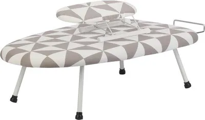 Produktbild von Famanu Tischbügelbrett mit Mini-Bezug, 60 x 37 cm, klappbar, ideal für kleine Räume (Schachbrett)