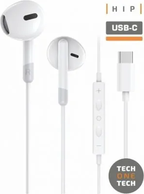 Immagine prodotto di Tech One Tech earTECH TEC1301/ Cuffie con microfono/ USB Type-C/ Bianco