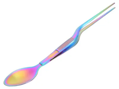 Productafbeelding van Proeflepel met pincet – 2-in-1 roestvrijstalen lepel en serveertang voor de keuken
