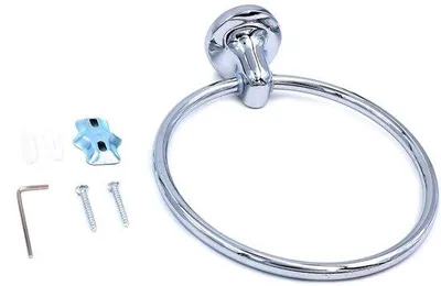 Productafbeelding van Badkameraccessoires - Zelfklevende handdoekhouder - Handdoekring - RVS - Geen boren nodig - Draagvermogen tot 10 kg