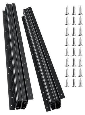 Immagine prodotto di VEVOR guide per cassetti a pavimento, 80 cm, portata 118 kg, robuste guide per la parte inferiore degli armadietti delle scale, per l'autosostituzione, nero