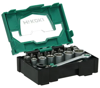 Produktbild von HiKOKI Bit-Box 1/4"25mm,Ratsche,Gr.I,24-tlg. (1Stk.)