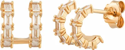 Produktbild von cai Creole 925/- Sterling Silber 1,0cm gelb Zirkonia Zirkonia 358220792V