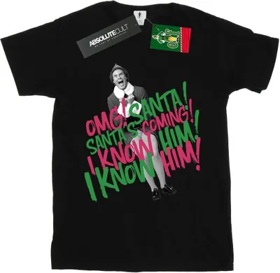Produktbild von Elf - "Santa's Coming" T-Shirt für Damen BI21879 (3XL) (Schwarz)