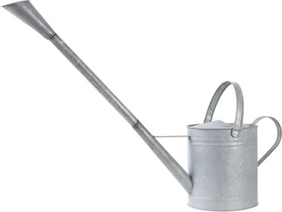 Immagine prodotto di Annaffiatoio Esschert Design, zincato, vintage, capacità 6,2 litri, tubo extra lungo, ideale per fiori e giardino