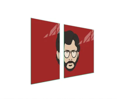 Immagine prodotto di Piastre copri fornelli 2 pezzi 90x52 Vetroceramica copri piano cottura vetro tagliere uomo rosso