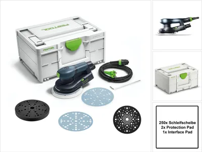 Image de Festool ETS EC150/3 EQ-Plus Ponceuse excentrique 400 W 150 mm Brushless + 250x disques + 2x Protection Pad + Interface Pad + systainer