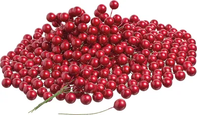 Produktbild von VBS XXL Deko-Beeren am Draht "Ø 10 mm", 400 Stück Rot
