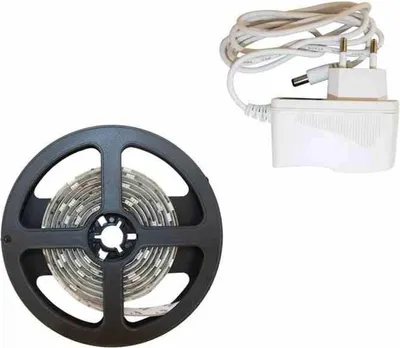 Obrázok produktu pre Napájací adaptér + sada LED pásikov, studená biela, 3 m, Eko-light EKZ0010