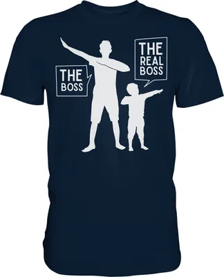 Produktbild von Vater Sohn Dabbing Papa und Kind T-Shirt – Navy / M