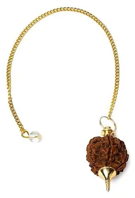 Productafbeelding van Rudraksha slinger goudkleur - set van 2 stuks - 10 G; 4,5 cm