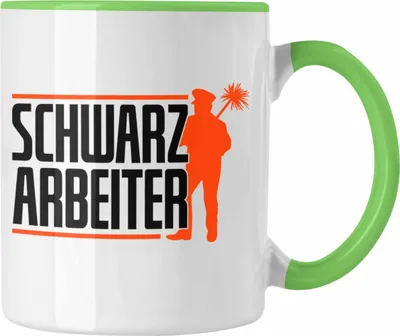 Produktbild von Trendation - Lustiges Geschenk für Schornsteinfeger Spruch Geschenkdiee Schwarzarbeiter (Grün)