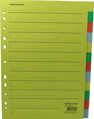 Obrázek produktu pro Soennecken 1523, Prázdné indexové štítky, Karton, Vícebarevný, Portrét, A4, 250 g/m²