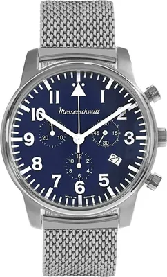 Messerschmitt ME-4544P-M Herrenuhr Chronograph Mesh Band/Blau 1