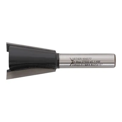 Produktbild von STIER Zinkenfräser HW 8 mm Durchmesser 20mm NL26 mm 10 Grad