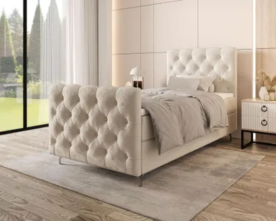Obrázok produktu pre Čalúnená boxspringová posteľ 100x200 ADRIA PLUS 2 - béžová
