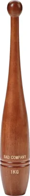 Produktbild von Clubbell Indian Club Bell aus Holz 1 kg, 60,5 cm Länge, 8,2 cm Breite, 2,6 cm Griff