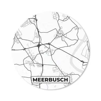 Produktbild von MuchoWow® Mauspad Mousepad Meerbusch - Karte - Stadtplan 50x50 cm - Mousepads - Maus Mat - Pad - Mausunterlage - Vinyl
