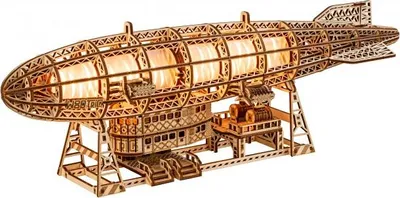 Image de 3D Puzzle Leuchtzeppelin, WT, bois, 487 pices