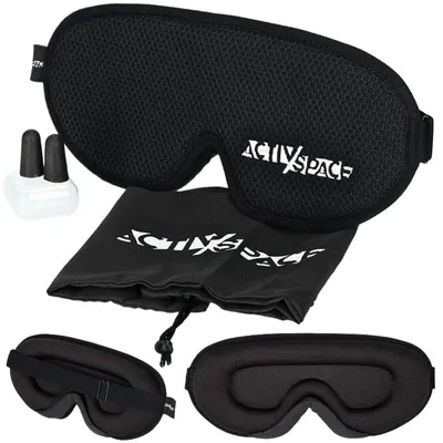 Produktbild von 3D PREMIUM Schlafmaske für Reisen und zum Schlafen - Schwarz