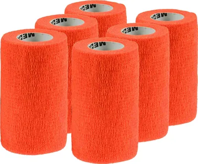 1/3/6 Haftbandagen Größe+Farbe wählbar - selbsthaftende Bandage Fixierverband selbstklebend 6 Stück | 10 cm | neonorange