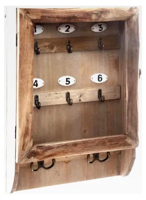 Produktbild von Atmosphera - Schlüsselkasten - Glas und Holz 26 × 38 cm - Kastanienbraun