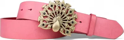 Produktbild von FRONHOFER Best&Timeless Damengürtel 4 cm, Schnalle Pfau, schwarzer Strass, vegetabiles Naturleder
