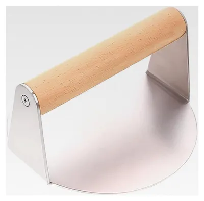 Produktbild von Burgerpresse, Smash Burgerpresse, 5,5-Zoll Edelstahl Runde Burgerpresse, Schwergewicht mit Holzgriff, Edelstahl Grillzubehör, Leicht zu Reinigen