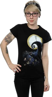 Obrázok produktu pre Tričko Nightmare Before Christmas - "Cemetery" pre ženy BI1315 (S) (čierne)