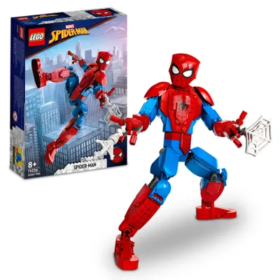 Produktbild von LEGO Marvel Spider-Man Figur, voll bewegliches Action-Spielzeug, sammelbare Superhelden-Actionfigur, Fanartikel für Fans der Filme, Geschenk für Jungen und Mädchen 76226