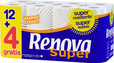 Productafbeelding van Renova toiletpapier, Super Prom – 16 rollen, wit