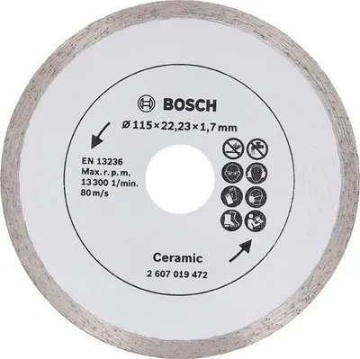 Produktbild von Diamanttrennscheibe für Fliesen, Durchmesser: 115 mm