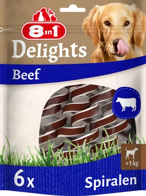 Imagen del producto de 8in1 Delights, espirales de ternera, 60 g