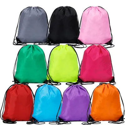 Produktbild von Sporttasche, Gymtasche, Rucksack – Kordelzug – Wasserdicht (PE) – Große Kapazität – Uni – Für Sport, Strand und Reisen