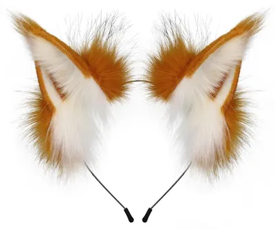 Produktbild von Fuchs Wolf Tier Ohren Stirnband Kunstpelz Haarband Cosplay Kostüm Zubehör Karneval Fasching Halloween - Farbe: Foxwhite