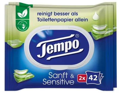 Zdjęcie produktu dla Tempo Feuchtes Toilettenpapier Sanft & Pflegend Duo-Pack 1-lagig
