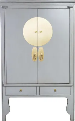 Immagine prodotto di Armadio per matrimoni cinese Grigio pastello - Collezione Orientique L100xP55xH175cm Armadio cinese Armadio per matrimoni cinese Mobili orientali Asiatici