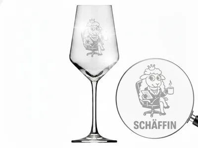 Weinglas graviert Schäffin 350 ml