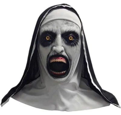Nonnen-Halloween-Maske aus Latex, gruselig, für Partys, Einheitsgröße