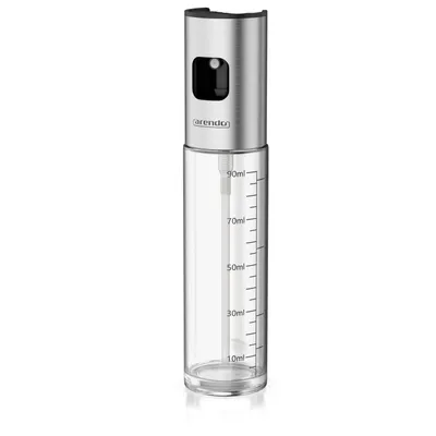 Image de Vaporisateur d'huile Arendo, distributeur d'huile d'olive, distributeur d'huile, verre, graduation 90 ml, pinceau en silicone, brosse de nettoyage, entonnoir, pour friteuse à air chaud, cuisson au four, cuisine, rôtissage, salade, barbecue, sans BPA