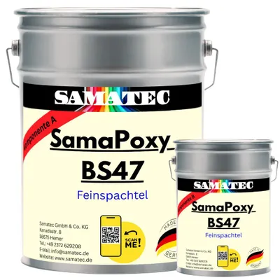 Produktbild von Spachtelmasse Spachtel Feinmörtel BS47 7,2kg 2K Epoxidharz Mörtel Betonboden Samatec Raparturmörtel Epoxy Bodenbeschichtung