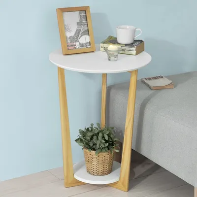 Produktbild von SoBuy® Bočný stolík s 2 policami, konferenčný stolík, balkónový stolík, FBT52-WN