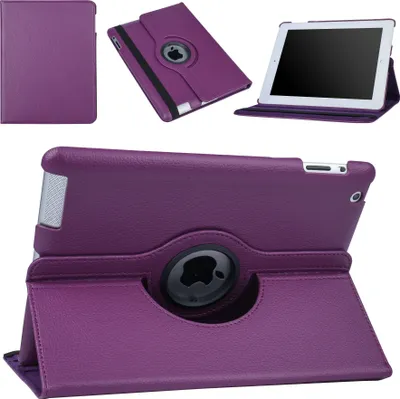 Produktbild von Apple iPad 2-3-4 Purple Book case Tablet - Rotatable