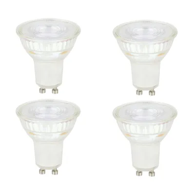 Produktbild von 4 x Lightme LED Glas Reflektor 4,5W = 51W GU10 350lm warmweiß 3000K 38°