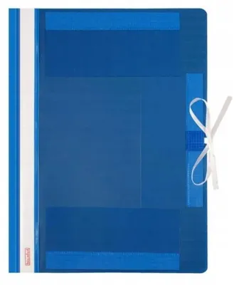 Zdjęcie produktu dla Teczka A4 wiązana PVC niebieska (25szt) - Biurfol