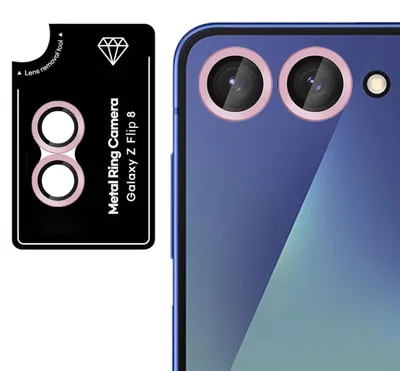 Produktbild von Kamera Schutzglas Linsenschutz für Samsung Galaxy Z Flip8 5G 9H Glas Rosa
